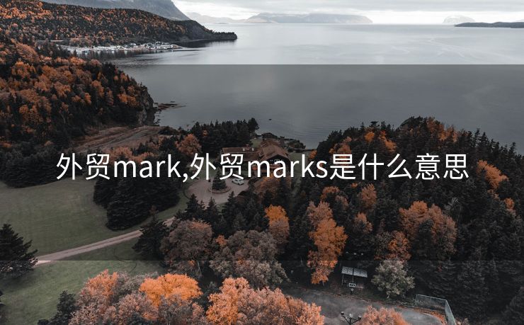 外贸mark,外贸marks是什么意思