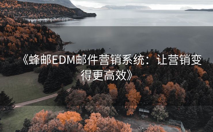 《蜂邮EDM邮件营销系统：让营销变得更高效》