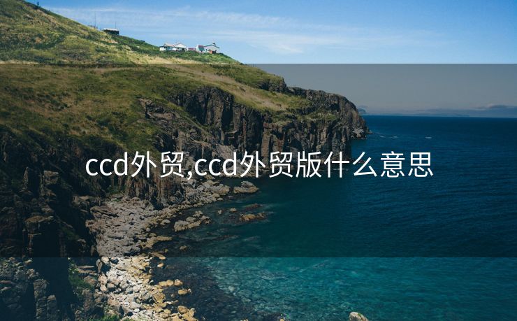 ccd外贸,ccd外贸版什么意思